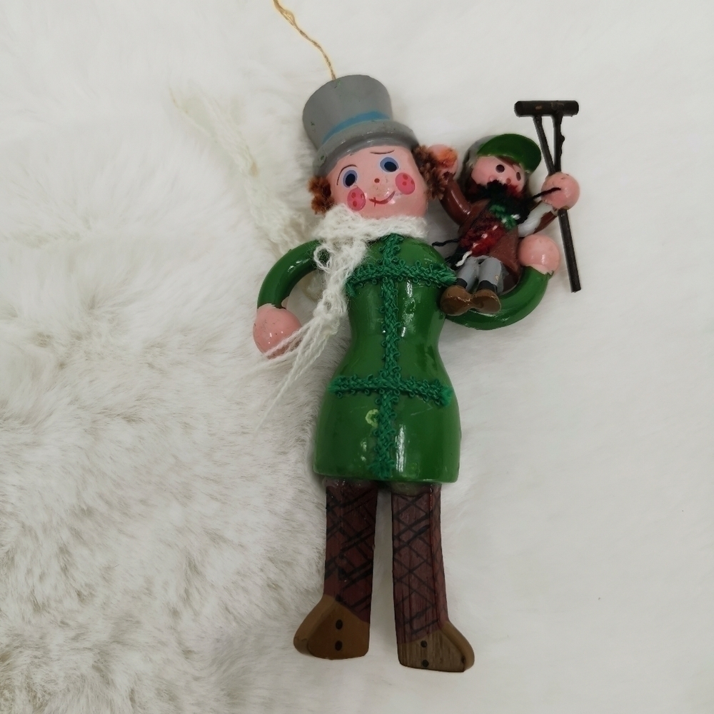Set of 2 Vintage Russ Berrie Christmas Toy Horse and Doll Holidays Ornaments - Picture 4 of 6